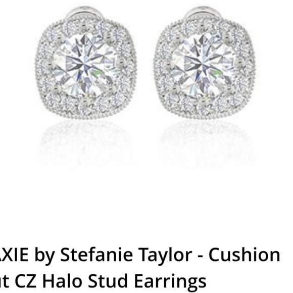 ZAXIE 2ct. CZ Halo Stud Earrings - Picture 1 of 2